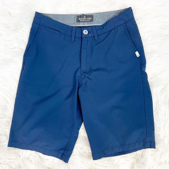 QUIKSILVER NAVY  BLUE AMPHIBIAN FLAT FRONT SHORTS MENS SZ 29 - Picture 8 of 8